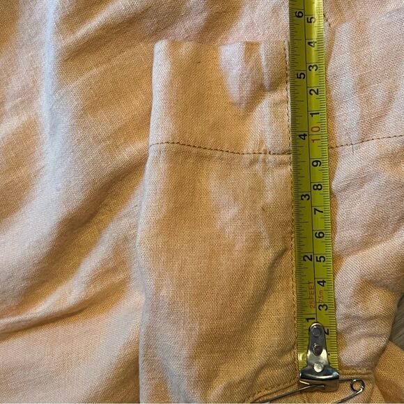 Abercrombie & Fitch linen Bermuda Tailored Orange shorts L NWT - Picture 10 of 14